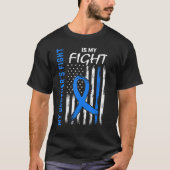 T2 Diabetes Awareness Brother American Flag Seine T-Shirt (Vorderseite)