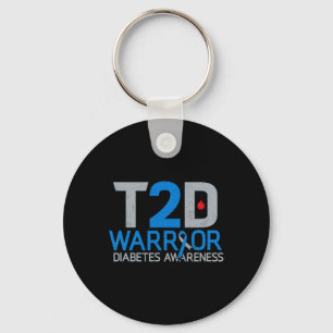 T2D Warrior Diabetes Awareness Typ 2 Diabetische A Schlüsselanhänger
