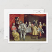 T30878 Elegant Company Dining Under a Red Canopy Postkarte (Vorne/Hinten)