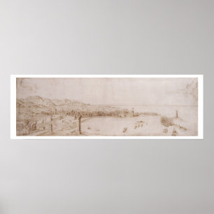T31454 ein Panoramablick von Livorno (Stift u. Poster