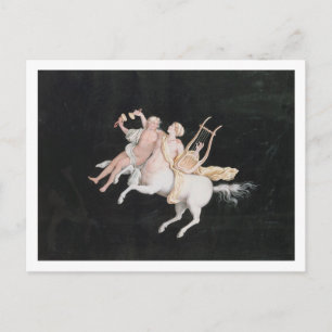 T31466 A Female Centaur and Companion Making Music Postkarte