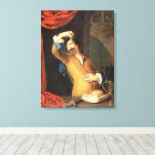 T31553 A Cavalier Standing at a Window Examing a Leinwanddruck (Insitu (Holzboden))