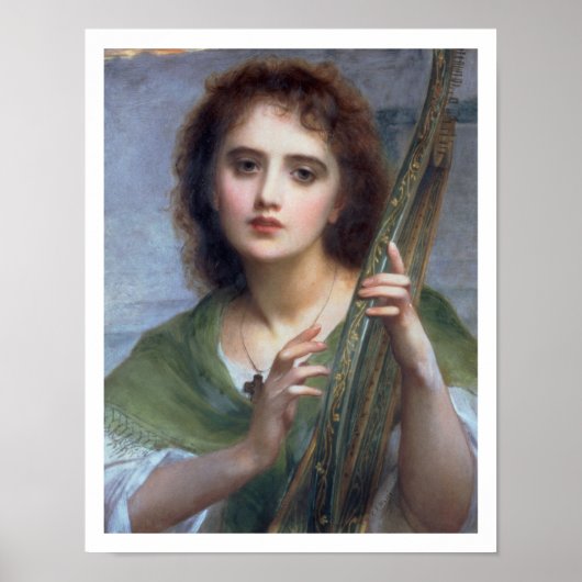 T31601 A Lady with Lyre (Tafel) Poster (Vorne)