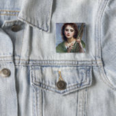 T31601 eine Dame mit Lyre (Platte) Button (Beispiel)