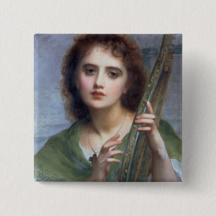 T31601 eine Dame mit Lyre (Platte) Button