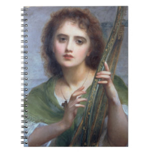 T31601 eine Dame mit Lyre (Platte) Notizblock
