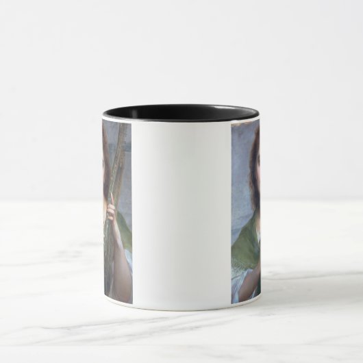 T31601 eine Dame mit Lyre (Platte) Tasse (Zentrum)