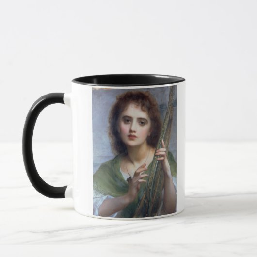 T31601 eine Dame mit Lyre (Platte) Tasse (Links)
