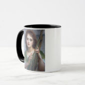 T31601 eine Dame mit Lyre (Platte) Tasse (Vorderseite Links)