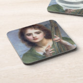 T31601 eine Dame mit Lyre (Platte) Untersetzer (Linke Seite)