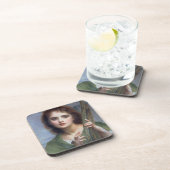 T31601 eine Dame mit Lyre (Platte) Untersetzer (Rechte Seite)