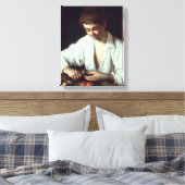 T31971 A Young Boy Peeling an Apple Leinwanddruck (Insitu (Schlafzimmer))