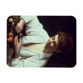 T31971 A Young Boy Peeling an Apple Magnet (Horizontal)