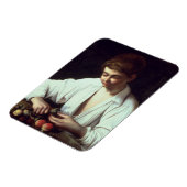 T31971 A Young Boy Peeling an Apple Magnet (Linke Seite)