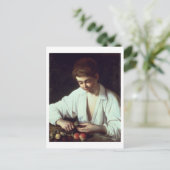 T31971 A Young Boy Peeling an Apple Postkarte (Stehend Vorderseite)