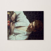 T31971 ein junger Junge, der Apple abzieht Puzzle (Horizontal)