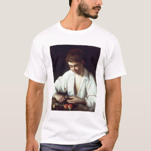 T31971 ein junger Junge, der Apple abzieht T-Shirt