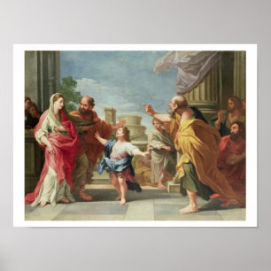 T32126 Christus Predigen im Tempel Poster