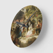 T32191 Highgate Fields während des Großen Feuers v Runde Wanduhr (Winkel)