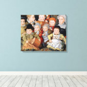 T3337 Portrait einer Mutter mit ihren acht Kindern Leinwanddruck (Insitu (Holzboden))