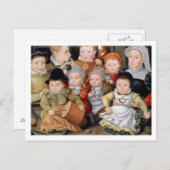 T3337 Portrait einer Mutter mit ihren acht Kindern Postkarte (Vorne/Hinten)