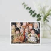 T3337 Portrait einer Mutter mit ihren acht Kindern Postkarte (Stehend Vorderseite)