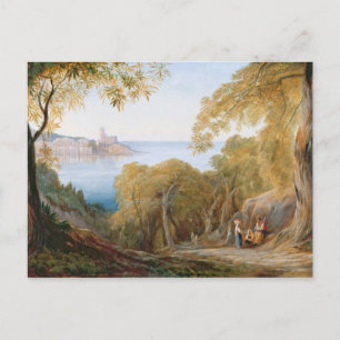 T33412 Landschaft mit Blick auf Lerici, 1880 Postkarte