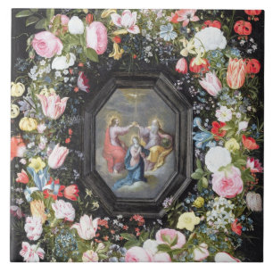 T33453 die Krönung der Jungfrau vorbei umgeben Fliese