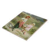 T33572 zum Markt, ein fettes Schwein kaufen Fliese (Seite)