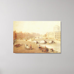 T34018 der Fluss Liffey und die Gerichte, Dublin Leinwanddruck