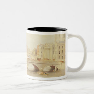 T34018 der Fluss Liffey und die Gerichte, Dublin Zweifarbige Tasse