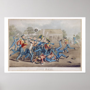 T34890 Fußball, eingraviert von George Hunt, 1827  Poster