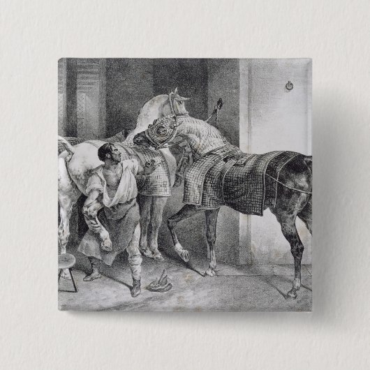 T34894 der englische Hufschmied, 1822 (litho) Button (Vorderseite)