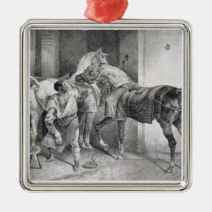 T34894 der englische Hufschmied, 1822 (litho) Ornament Aus Metall