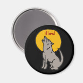 T5-iHowl Wolf-Design Magnet (Vorderseite/Rückseite)