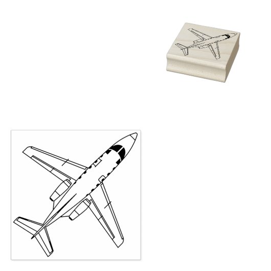T-1 Jayhawk Training Jet Line Zeichnend Tintenstra Gummistempel (Stempel)