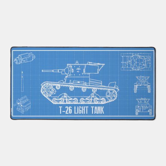 T-26-Panzermaus Schreibtischunterlage (Vorderseite)
