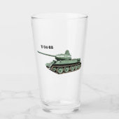 T-34-85 Mitteltank-Pint-Glas Glas (Vorderseite)