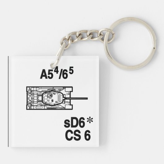 T-34/85 Schlüsselanhänger Fob (Rückseite)