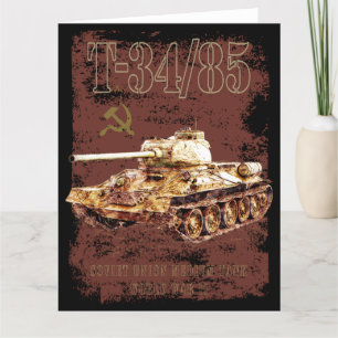 T-34-85 sowjetische Gewerkschaft Mitteltank des Zw Dankeskarte