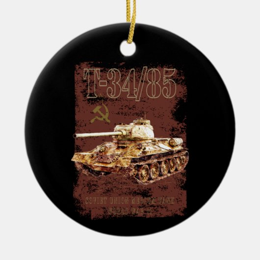 T-34-85 sowjetische Gewerkschaft Mitteltank des Zw Keramik Ornament (Vorne)