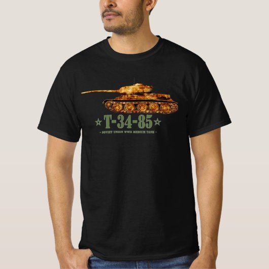 T-34-85 Weltkrieg Zweite sowjetische Mitteltank Zw T-Shirt (Vorderseite)