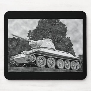 T-34 russischer Behälter, sowjetisches Denkmal, Mousepad