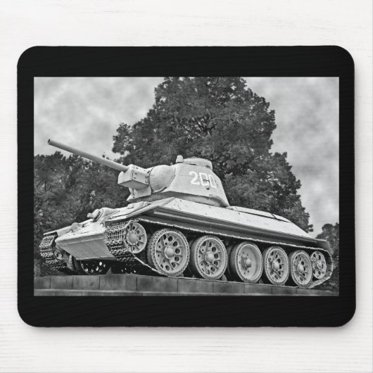T-34 russischer Behälter, sowjetisches Denkmal, Mousepad (Vorne)