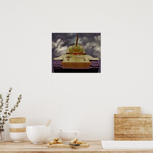 T-34 russischer Tank, sowjetisches Denkmal, Berlin Poster (Küche)