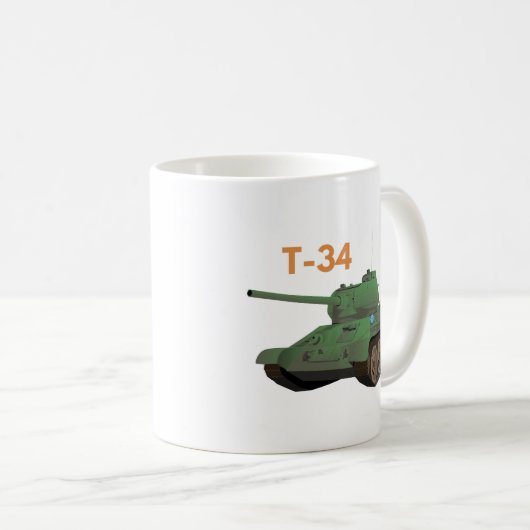T-34-Tank Kaffeetasse (VorderseiteRechts)