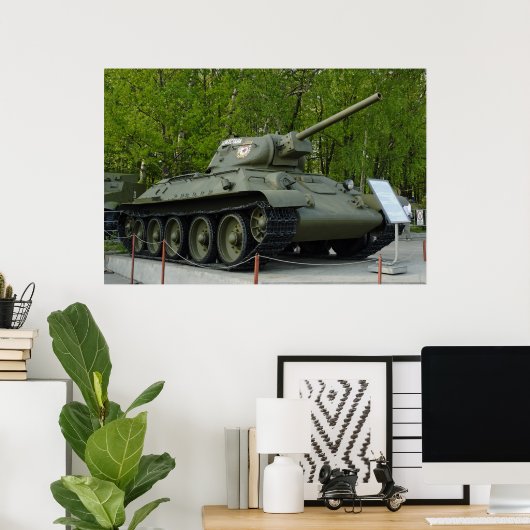 T-34 Tank Poster (Heimbüro)