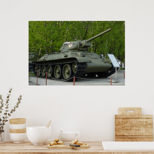 T-34 Tank Poster (Küche)