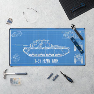 T-35-Tank Schreibtischunterlage