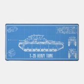 T-35-Tank Schreibtischunterlage (Vorderseite)